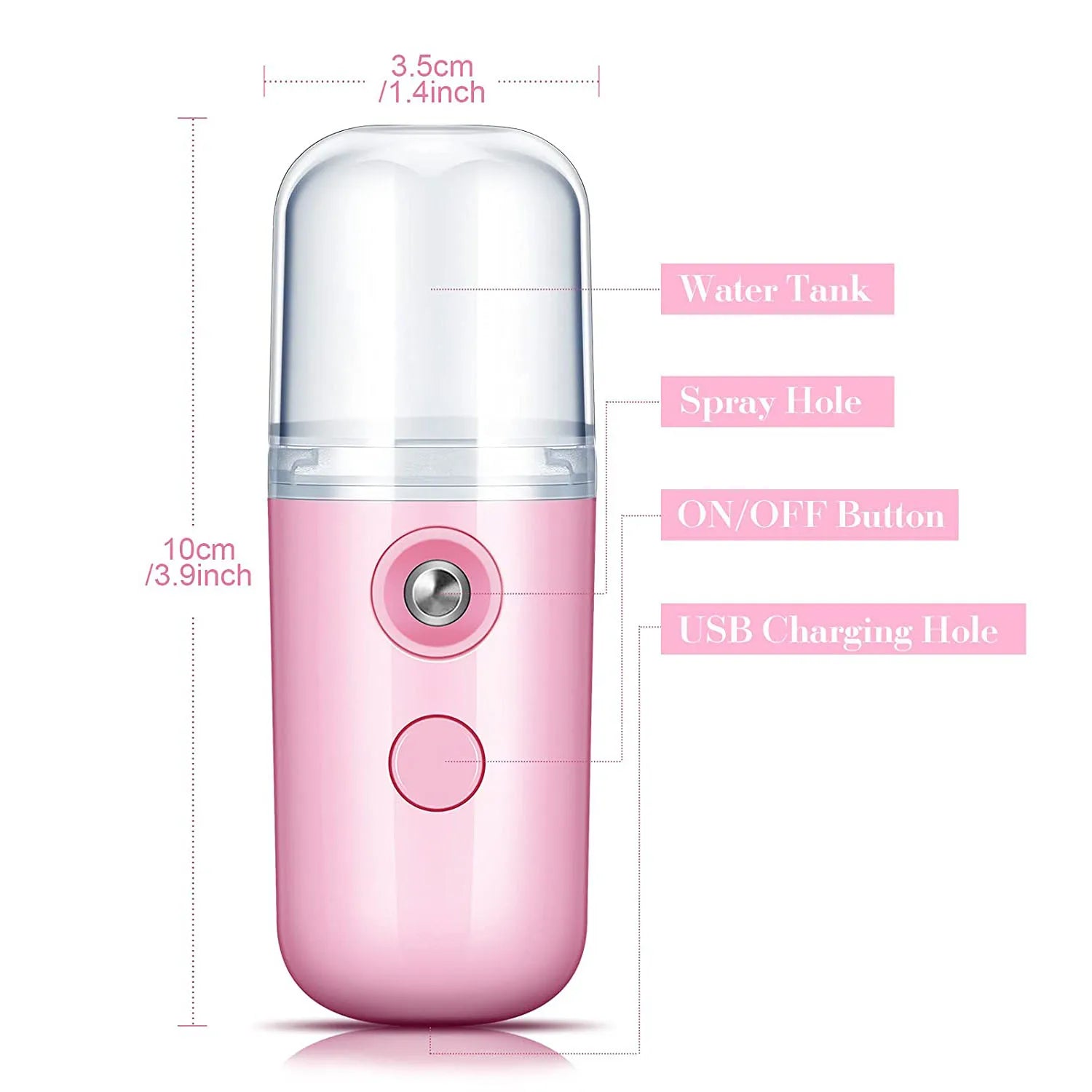 HydraMist™ 30ml – Portable Nano Facial Steamer &amp; Hydrating Mist Sprayer