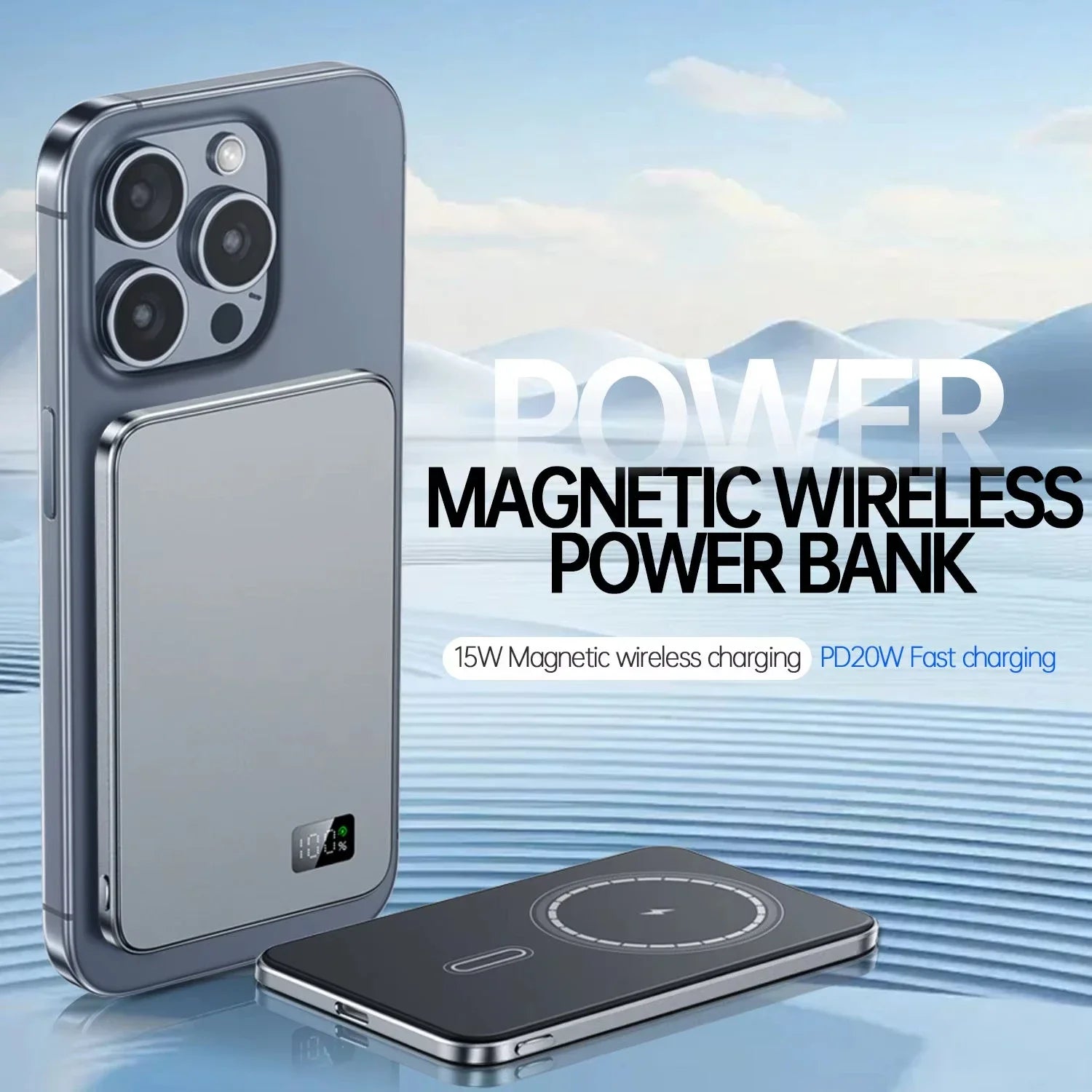 MagCharge™ Ultra - Super-Thin Magnetic Power Bank 50,000mAh